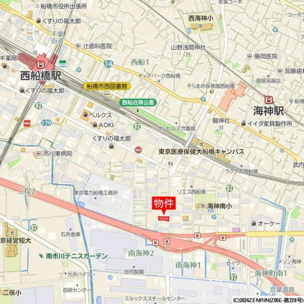 西船橋スクエアガーデンの地図