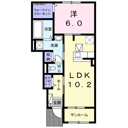 【間取り】 | ブライトヒル古野Ⅰ