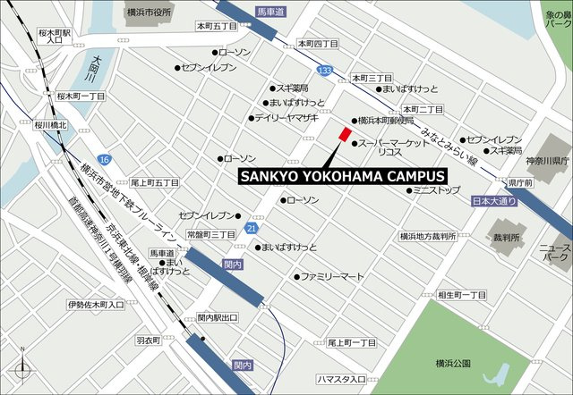 ＳＡＮＫＹＯ　ＹＯＫＯＨＡＭＡ　ＣＡＭＰＵＳの地図