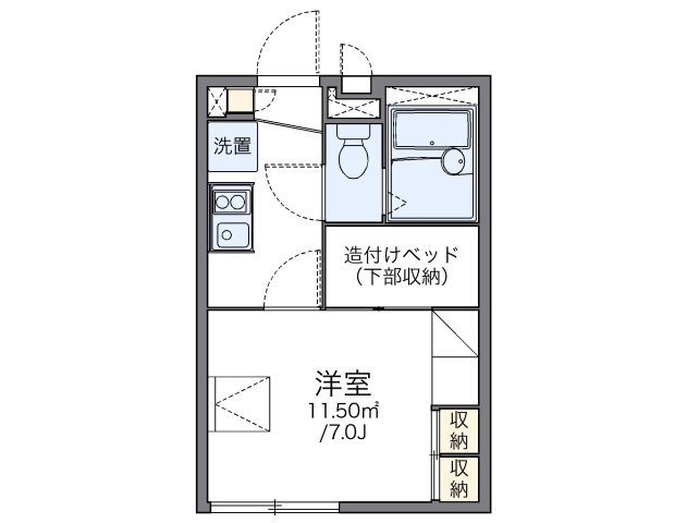 レオパレスドリーミング　ヒルズの間取り