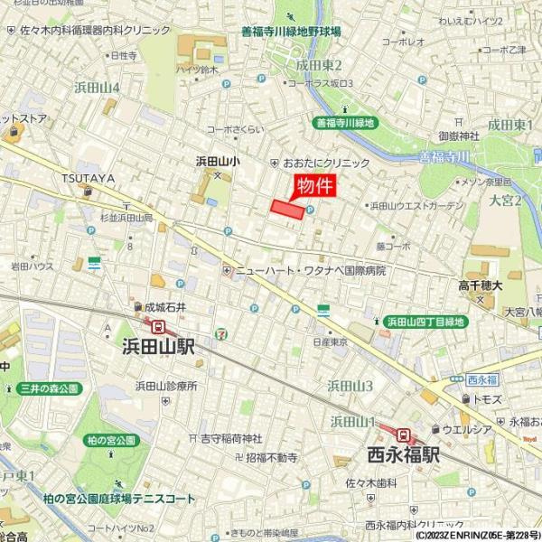グランリビオ浜田山の地図