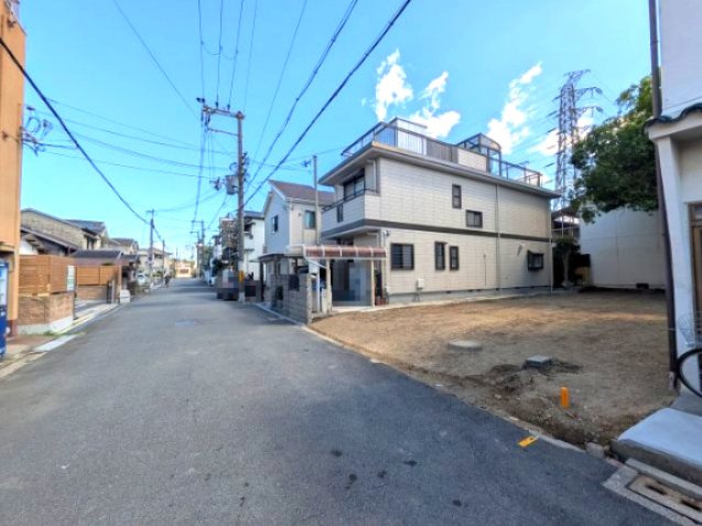 堺区旭ヶ丘北町2丁土地の前面道路含む現地写真|前面道路含む現地写真です