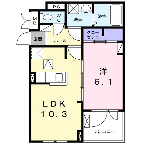 コンテ　ソレイユの間取り