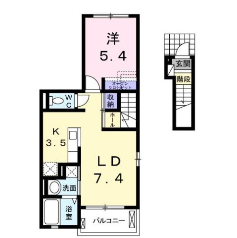 Ｌｉｂｅｒｔｙ東合川の間取り