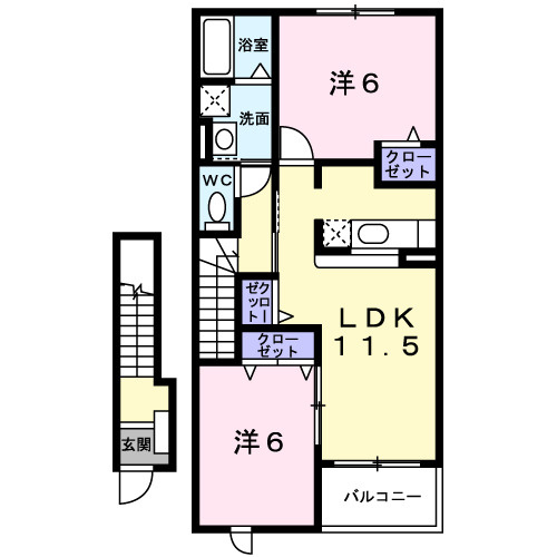 メゾン　ポム　Ａの間取り