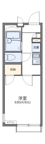 レオパレスラッキーサン横浜の間取り