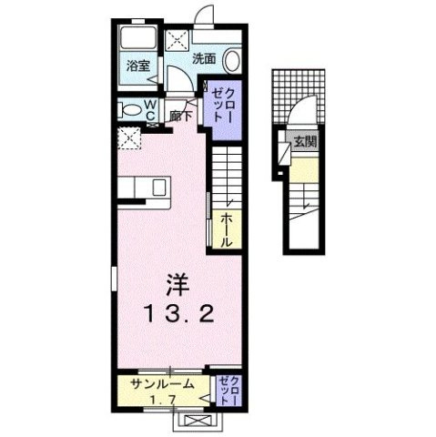 レア・オハナＢの間取り