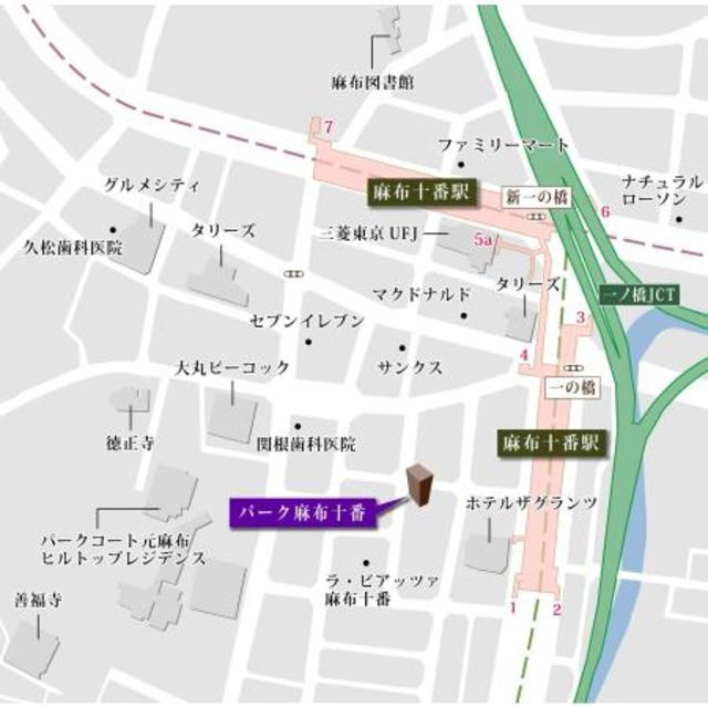 パーク麻布十番の地図