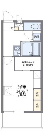 レオパレスｍａｎｏｎ２の間取り