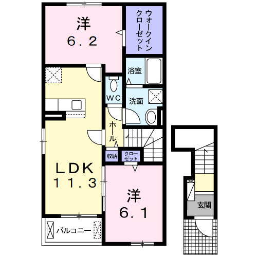 モデラート２３　Ｂの間取り