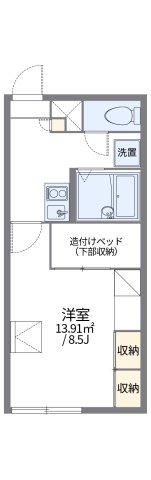 レオパレスリベェールⅡの間取り