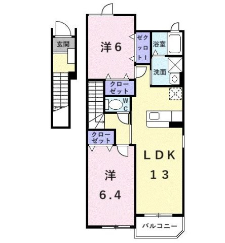 エスプワールＢの間取り