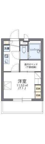 レオパレス大和田Ⅱの間取り