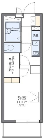 レオパレスハポネスⅢの間取り