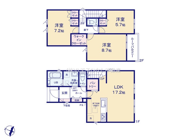 『八王子市新築戸建て』八王子市西寺方町400-47【仲介手数料無料】 ２期の間取り|～仲介手数料無料☆八王子ひなた不動産～八王子市西寺方町　新築戸建て