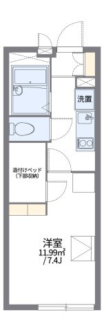 レオパレスクイントの間取り|代表的な間取のため実際の間取とは異なる場合があります