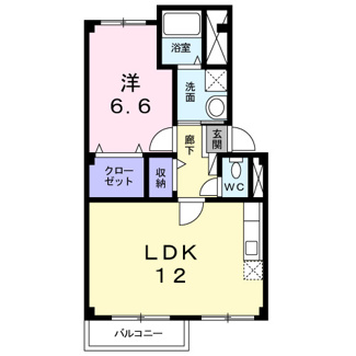 【間取り】 | エスポワール２　Ａ棟