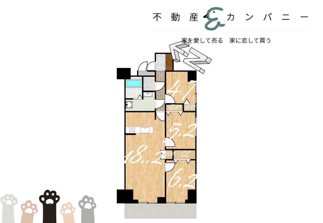 サーパス古三津の間取り