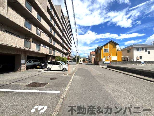 サーパス古三津の周辺|前面を含む道路です