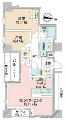 ブランズ九段北の間取り