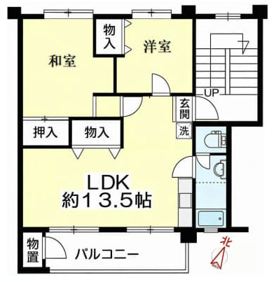 東村山市萩山町５丁目の中古マンションの間取り