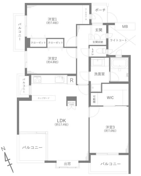 武蔵野市吉祥寺本町３丁目の中古マンションの間取り