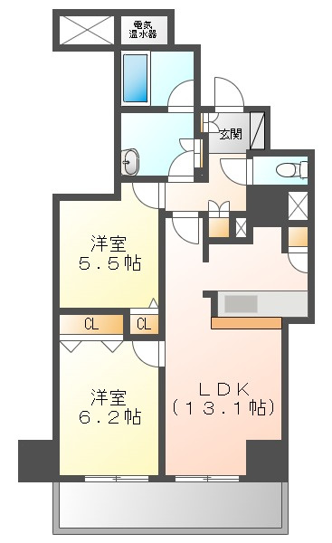ライオンズタワー岡山表町の間取り