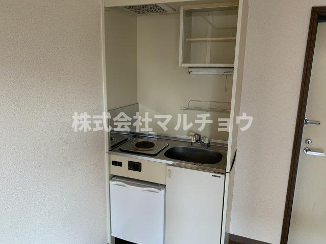 恵ハイツのキッチン|コンパクトなキッチンで掃除もラクラク
