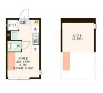 【間取り】 | メゾン フルール 小岩駅前
