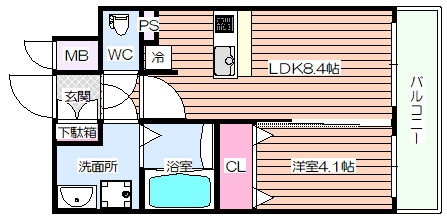 【間取り】 | プレサンス福島ニューゲート
