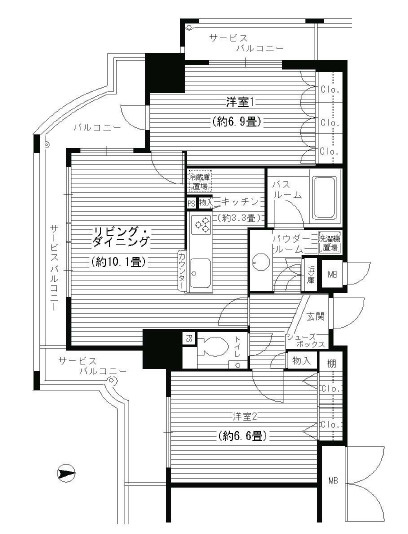 【間取り】 | サンメゾン心斎橋セレブリテ