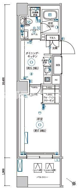 LEXE　AZEST横濱関内【おとり物件なし】#学生・社会人にオススメ！初期費用分割払いOK！の間取り