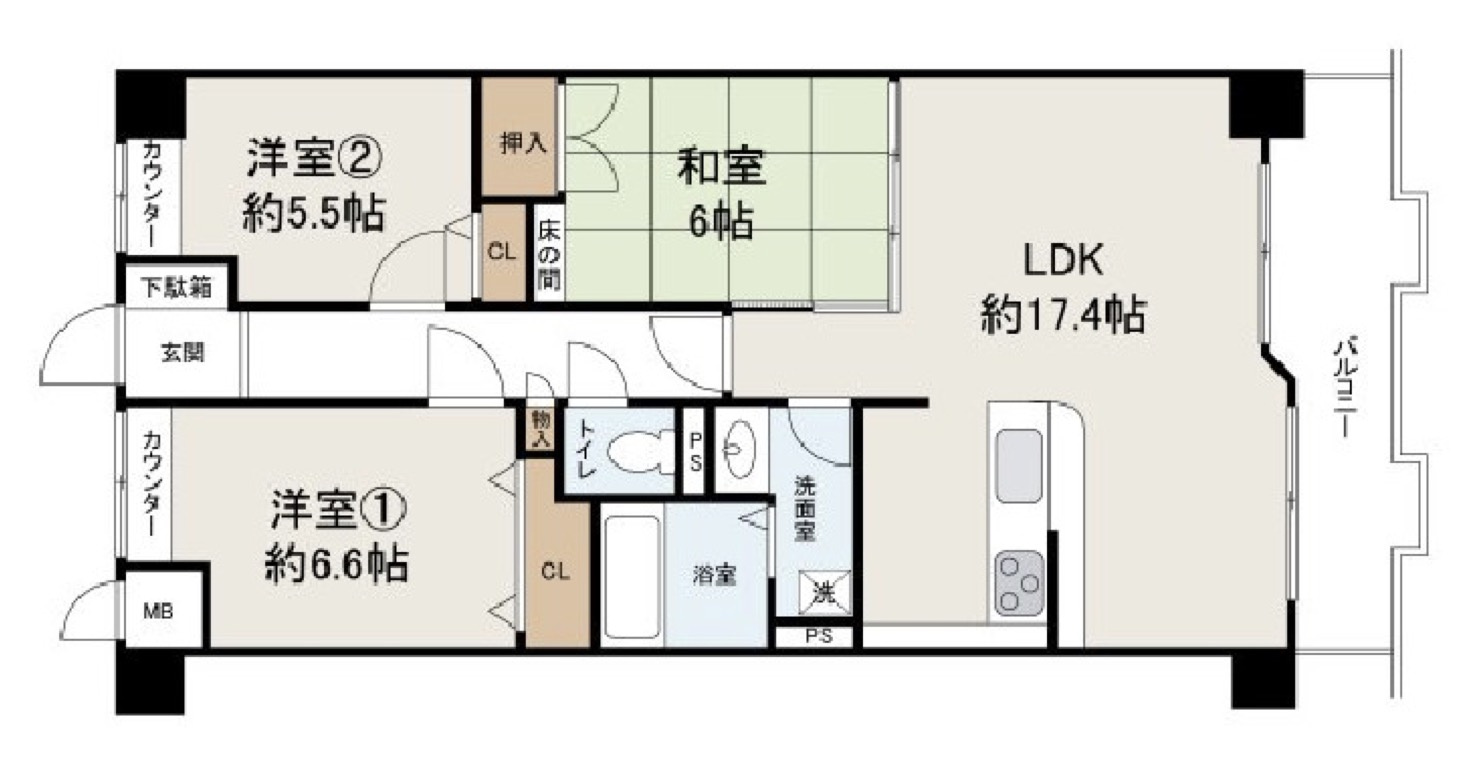 APAガーデンコート鳳西壱番館　1402の間取り