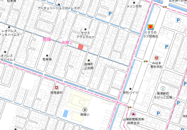 岡山市南区南輝2丁目の地図