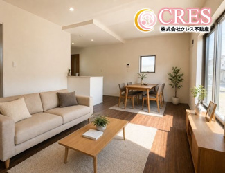 【居間・リビング】 | ☆☆新築分譲　日立市東大沼町第１　ラスト１棟！！長期優良住宅♪ | お子様のリビング学習にも最適です♪
※実際に現地に家具はおかれておりません。また価格に家具は含まれておりません。(作成CG)