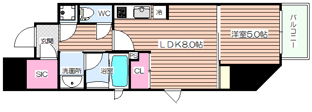 【間取り】 | シーズンフラッツ梅田北