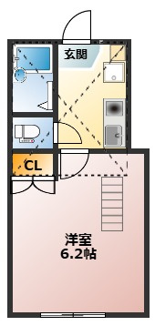 【間取り】 | ロフト付き！1Kの間取りです！