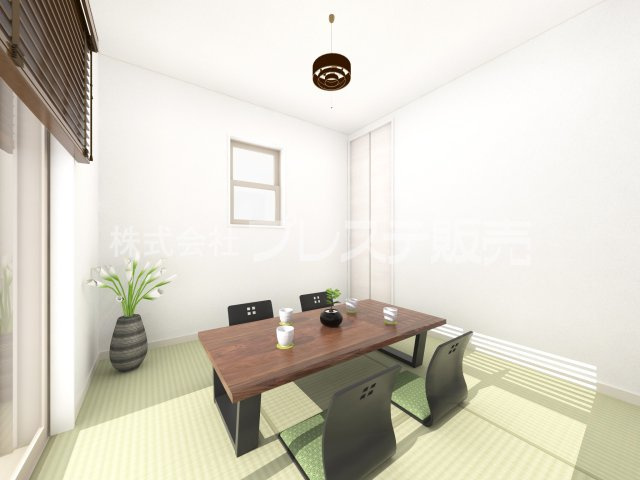 奈良市三碓１丁目の新築一戸建 全３区画の和室|３号地和洋室完成イメージ／ゆったりとくつろげる和洋室です♪