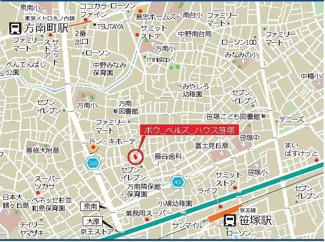 ボウ　ベルズ　ハウス笹塚の周辺
