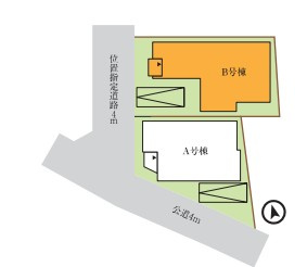 川越市砂新田4丁目　全2棟　新築戸建　ニューヒルズ川越新河岸Ⅱの区画図