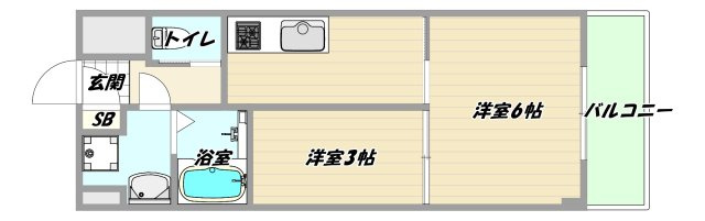 大阪市東淀川区西淡路４丁目の賃貸マンションの間取り