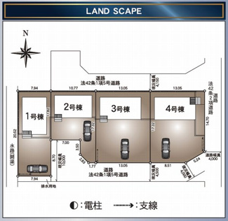 【区画図】 | ☆☆新築分譲　いわき市小名浜住吉A　全４棟－②！！ | 全体区画図です