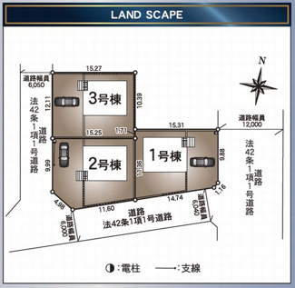 【区画図】 | ☆☆新築分譲　好間町上好間第5A　地震に強い安心住宅　全３棟！！ご案内随時受付中です！！ | 全体区画図です