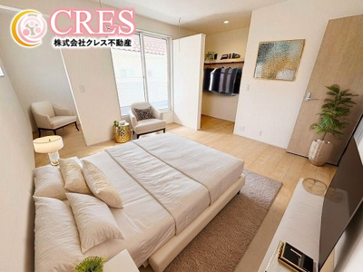 【洋室】 | ☆☆☆新築分譲　いわき市平赤井２期　限定１棟－①！！長期優良住宅！！ | ２階洋室3部屋
※実際に現地に家具はおかれておりません。また価格に家具は含まれておりません。(作成CG)