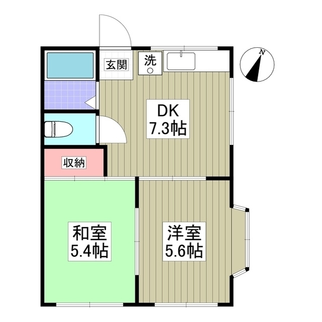 白樺ハイツの間取り