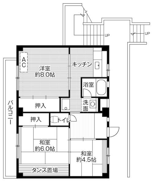 ビレッジハウス大谷4号棟の間取り
