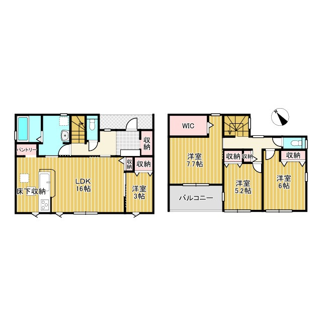 四日市市楠町南五味塚 第3 新築戸建の間取り