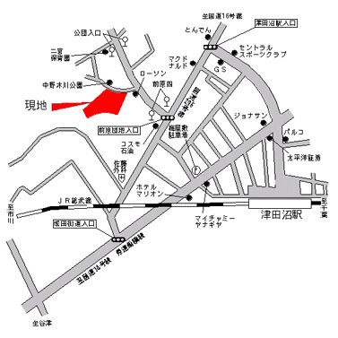 津田沼スカイハイツの地図