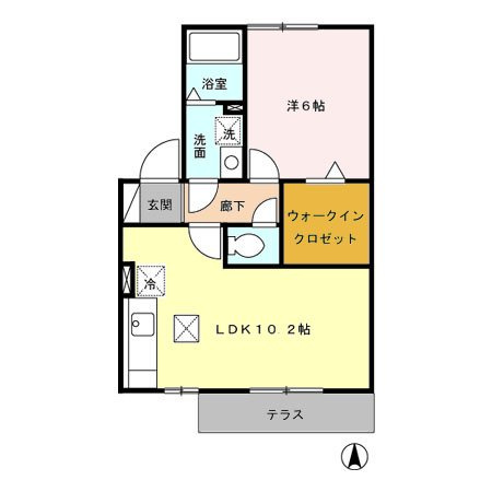 ウィルモア刈草　Ａ棟の間取り