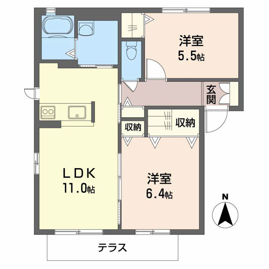 【間取り】 | ロフティ　弐番館